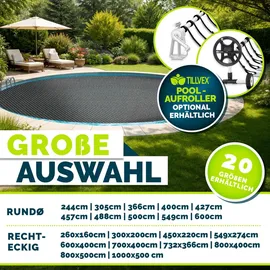 tillvex Elite Pool Solarfolie Blau/Schwarz Ø 400 cm