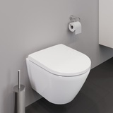 Duravit D-Neo Wand-Tiefspül-WC Compact, rimless, mit WC-Sitz, 2588092000+0021690000,