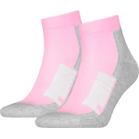 Puma 2P BWT CUSHIONED QUARTER Sock Rosa/Grau Gr. 35/38