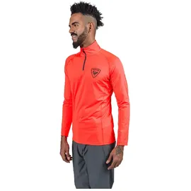 Rossignol New Hero Classique Fleece Mit Halbem Reißverschluss - Neon Red - S