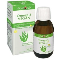 Norsan Omega 3 Vegan, 100 ml Flasche, Zitrone
