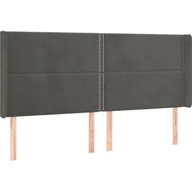 vidaXL Boxspringbett 180 x 200 cm Dunkelgrau
