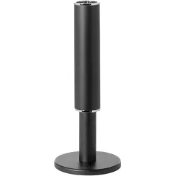 Schwarzer Stabkerzenhalter Ritmo mit glänzenden Akzenten 23,7 cm