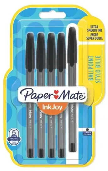 Papermate InkJoy 100ST Schwarz Stick-Kugelschreiber Fein 5 Stück(e)