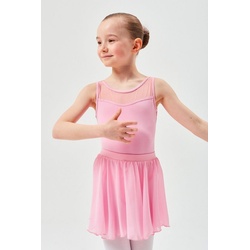tanzmuster Schlupfrock Ballettrock Eva aus Chiffon Röckchen zum Reinschlüpfen fürs Kinder Ballett rosa 128/134