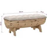vidaXL Sitzbank Aufbewahrungsbank Braun 103 x 51 x 44 cm