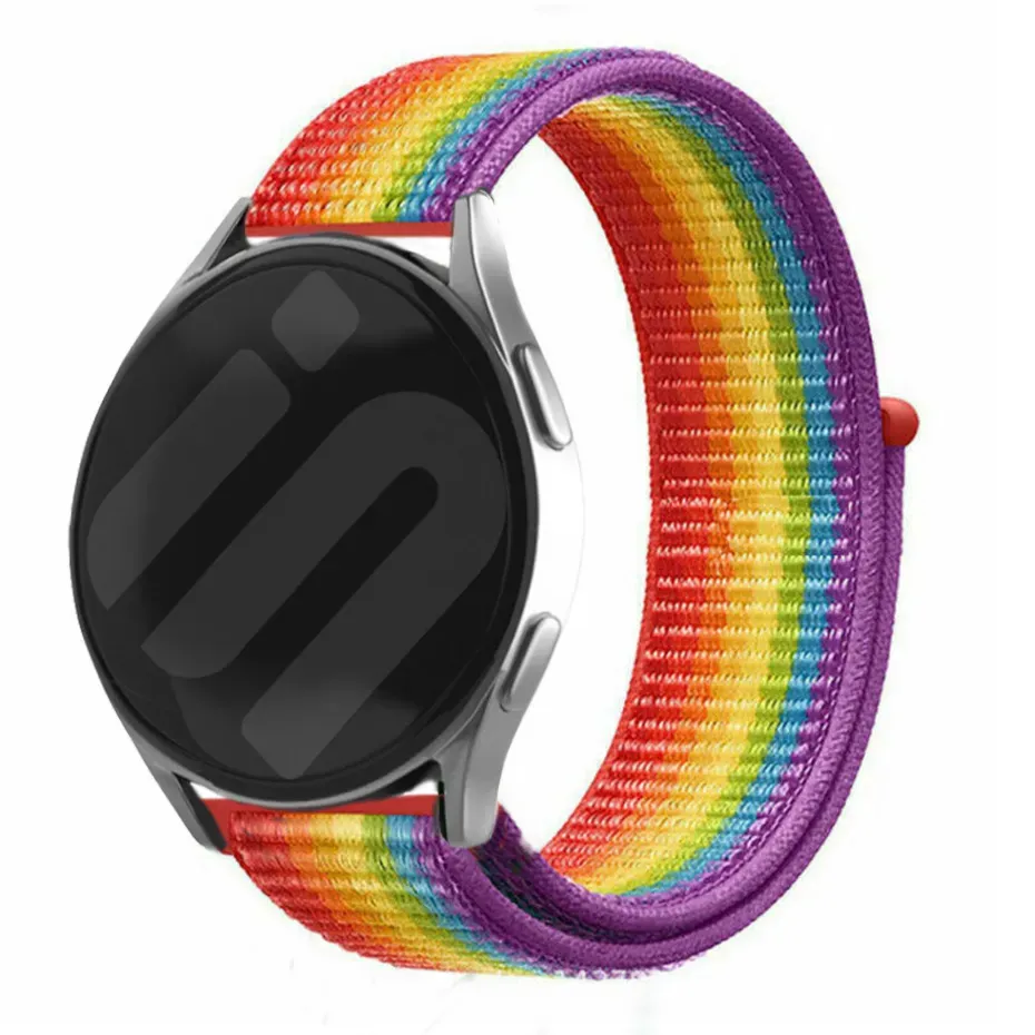 Strap-it Gard Pro Health 4 smartwatch Armband Nylon für Gard Pro Health 4 Smartwatch - Regenbogen - Klettverschluss