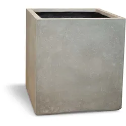 Roccastone würfelförmiger Betonpflanzkübel 50 x 54 cm natur beton