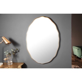Riess Ambiente Eleganter Wandspiegel ELEGANCIA 100cm Gold ovales Design Spiegel Badspiegel Flurspiegel