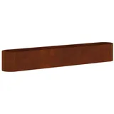 vidaXL Hochbeet im Garten Wetterfeststahl 280 x 40 x 40 cm Rot