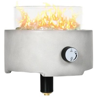 Outsunny Propan-Feuerstelle mit Glasperlen grau 25,4L x 25,4B x 18,5H cm