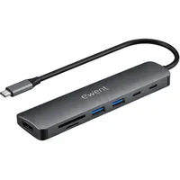 ewent Dock USB-C 7 in 1 Ewent EW1152 HDMI 4K 60Hz, 100W PD