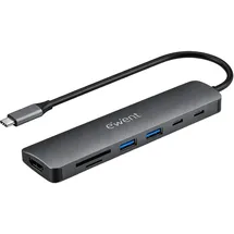 ewent Dock USB-C 7 in 1 Ewent EW1152 HDMI 4K 60Hz, 100W PD