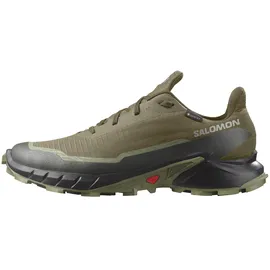 Salomon Alphacross 5 Gore-Tex Wasserdichte Herren Trail-Laufschuhe,Starker Grip,Wasser- und Wetterschutz,Olive Night,45 1⁄3