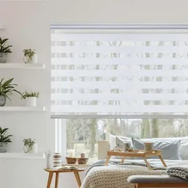 STORESDECO Doppelrollo 120 x 250 cm weiß