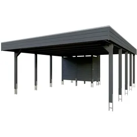 SKANHOLZ Friesland Hybrid Set 14 5,57 x 7,08 m anthrazit inkl. Abstellraum