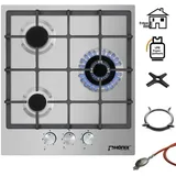 phönix handels gmbh Phönix PS-450T Gaskochfeld 3 flammig Edelstahl Gaskocher + Zubehör