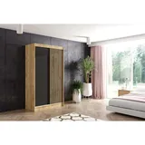 altdecor Kleiderschrank, Eiche, Eiche... Wotan, Holzwerkstoff, 120x215x61 cm Schlafzimmer, Kleiderschränke