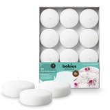 Bolsius Maxi Schwimmkerzen (12er Box) - Weiß