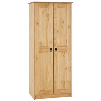 CARO-Möbel Kleiderschrank BARRIO Wäscheschrank Drehtürenschrank im Mexiko-Stil, Kiefer massiv