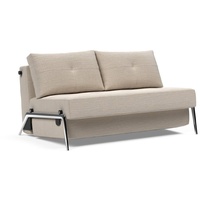 INNOVATION LIVING Schlafsofa Cubed Aluminium Stoff Sand Grey 140 cm