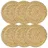 HMF Tischset Rund Geflochten aus Wasserhyazinthe, Platzset abwaschbar, 6er Set, 30 cm