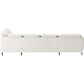 sit&more Wohnlandschaft SIT & MORE "Blues U-Form", weiß, B:356cm H:93cm T:249cm, 100% Polyester, Sofas, Wohnlandschaft, inkl. Kopfteilverstellung, wahlweise mit Klapptisch und USB
