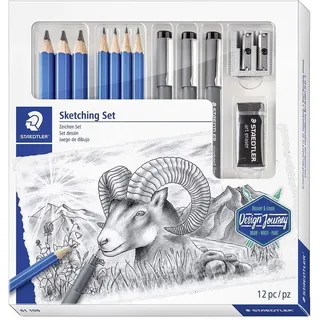 Staedtler Zeichenbleistift Mars® Lumograph® Zeichen Set + Pigment Liner
