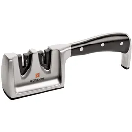 Wüsthof Classic Ikon, Messerschärfer, – Doppel-Messerschärfer - Mattes Chrom/Schwarz