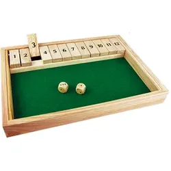 Klappenspiel mit Würfelfläche, 12 Klappen