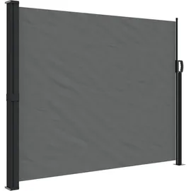 vidaXL Seitenmarkise Ausziehbar 160 x 600 cm Grau Polyester