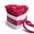 ROSEMARIE SCHULZ Heidelberg Infinity Rosenbox Herz - 3 ewige Rosen Fuchsia in Box 10x12cm haltbar 3 Jahre - persönliche Freundin Geschenke (I Love You, Pink)