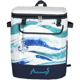 Anemoss Marine Collection Waves Kühlrucksack, isolierte Transporttasche für heiße & kalte Lebensmittel, Thermo Lunchbox, große Kühlbox für Outdoor, Strand, Picknick, Camping, 25L