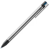 Lamy logo 3-colours – mehrfarbiger Kugelschreiber aus Edelstahl (schwarz, blau, rot) mit Sichtwahlmechanik – Farbe mit einem Klick ändern – inkl. Kugelschreiberminen LAMY M 21 in schwarz, blau & rot