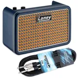 Laney Verstärker Prism Mini Gitarrenverstärker Blau mit Kabel (Gitarre, 6 W), Instrumentenverstärker, Blau