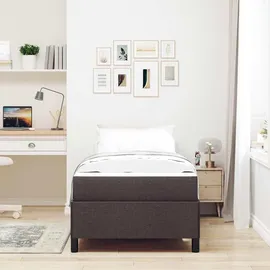 vidaXL Boxspringbett 100 x 200 cm Dunkelbraun