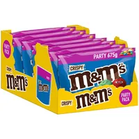 M und M m&m's CRISPY Schokobonbons 2 Packungen 675 g