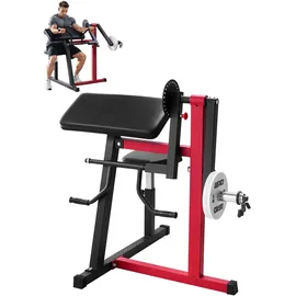 Vevor Preacher Curl Bank Schwarz/Rot