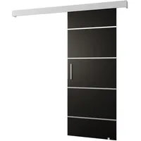 Schiebetür Komplettset - Schiebetürsystem Salwador 4 - Schiebetüren - Trennwände - Raumteiler - Innentüren, Tür 80x204 cm - Schiebetür Schiene - Zimmertür mit Schiebetür Griff - Saloontür