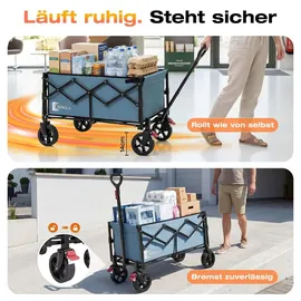sunula Bollerwagen Faltbar 80L+35L Blau