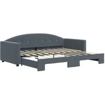 vidaXL Tagesbett 90 x 190 cm Dunkelgrau