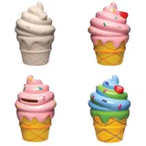 Baker Ross AW558 Eiscreme-Spardose, Keramik-Münzdose für Kinder zum Bemalen, Dekorieren und Vorzeigen, 2 Stück