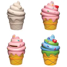 Baker Ross AW558 Eiscreme-Spardose, Keramik-Münzdose für Kinder zum Bemalen, Dekorieren und Vorzeigen, 2 Stück