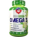 MLO Omega 3 Kapseln Hoch Dosiert, Muskelaufbau Abnehmen, Omega-3-Fettsäuren Fischöl mit 180 EPA und 120 DHA, 1000 mg Fischöl pro Kapsel, mit Hohem Gehalt an Omega-3-Fettsäuren 60 Port.