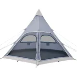 Skandika Zelt | Tipi Lavvu 460 Protect | Indianerzelt, für 6 Personen 3 m Stehhöhe grau 6 PERSONEN