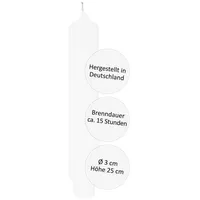 Fink Stabkerze 25 cm weiß