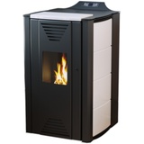 ThermoFlux wasserführender Pelletofen INTERIO 14 | 14 kW weiß