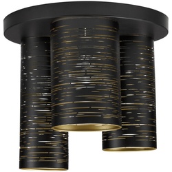 Nova Luce 9555811 Zane E14 Deckenleuchte Schwarz, Gold