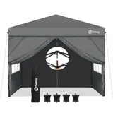 Sekey Pavillon 3x3 m mit 4 Seitenteile Faltpavillon Stabil Windfest Camping