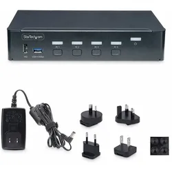 StarTech.com 4-Port DisplayPort KVM Switch, 4K 60Hz, TAA Compliant